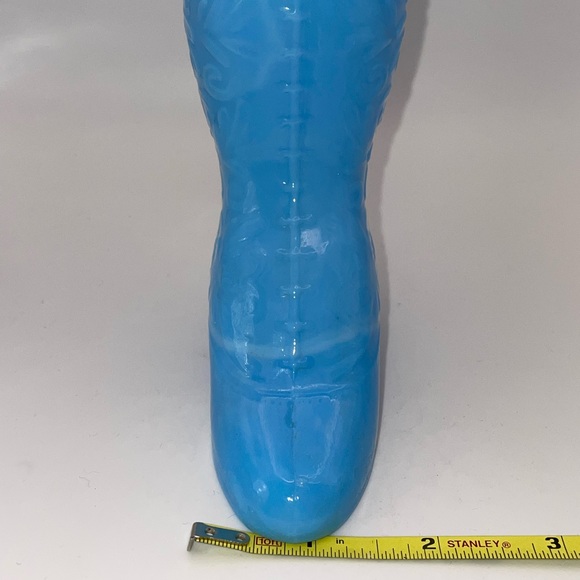 AVON Vintage Blue Roses Roses Cologne Shoe Bottle 4oz Empty - Picture 8 of 9